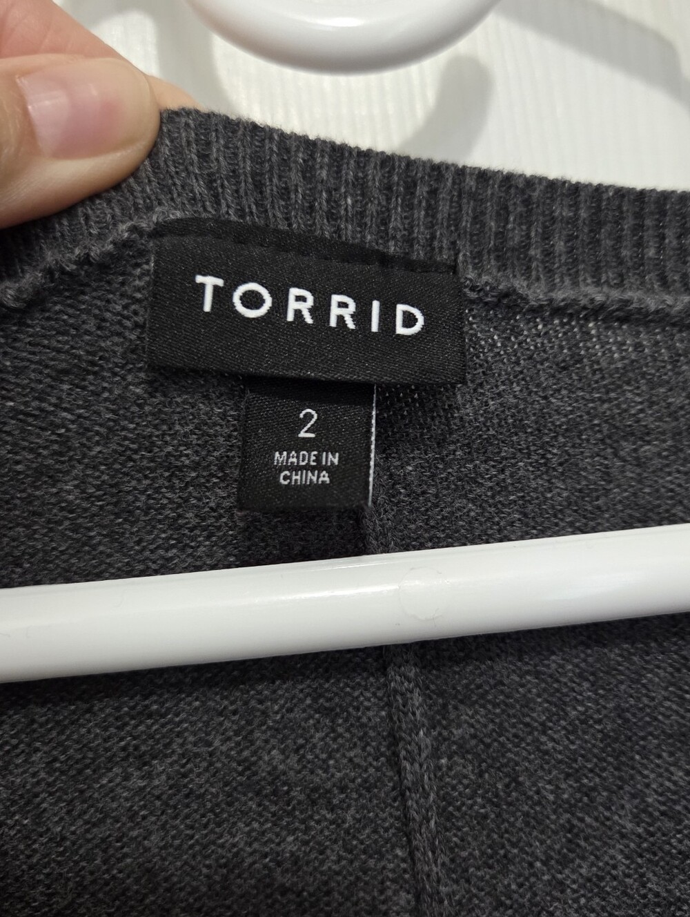 TORRID Charcoal Gray Lace Up Waist Long Sleeve Sweater Skater Dress Plus Size 2 - Picture 6 of 12
